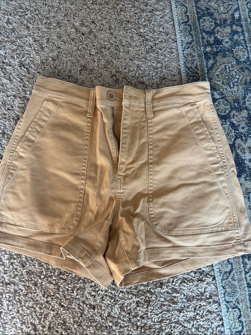 Madewell High Waist Tan Utility Shorts